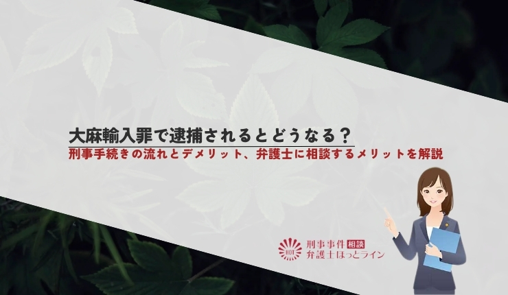 大麻輸入罪で逮捕されるとどうなる？刑事手続きの流れとデメリット、弁護士に相談するメリットを解説